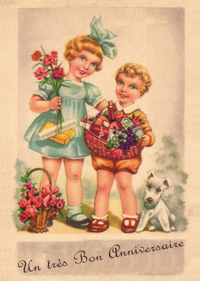 Carte ancienne un très bon anniversaire